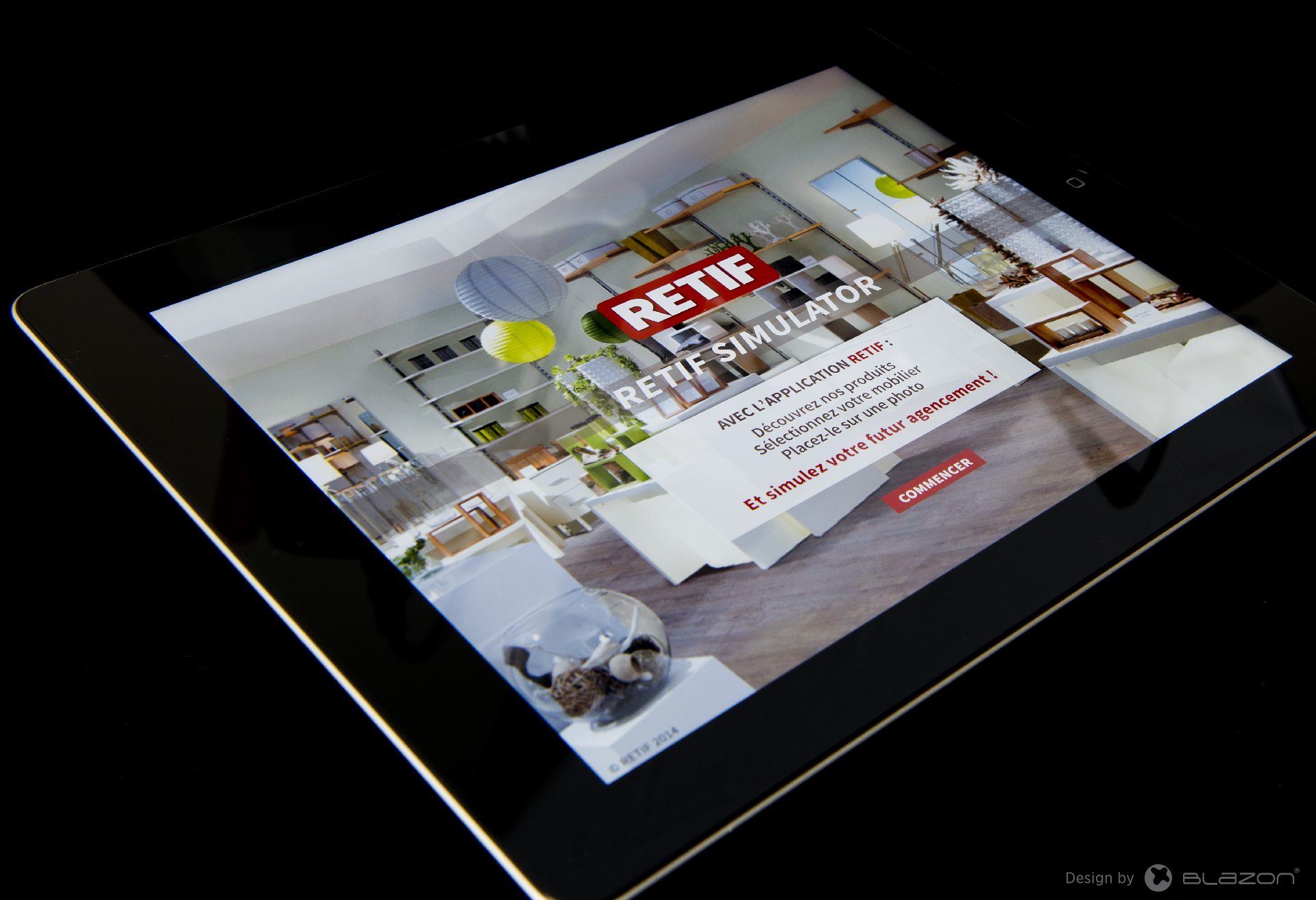 Blazon conçoit l'application Ipad de RETIF, un simulateur d'agencement