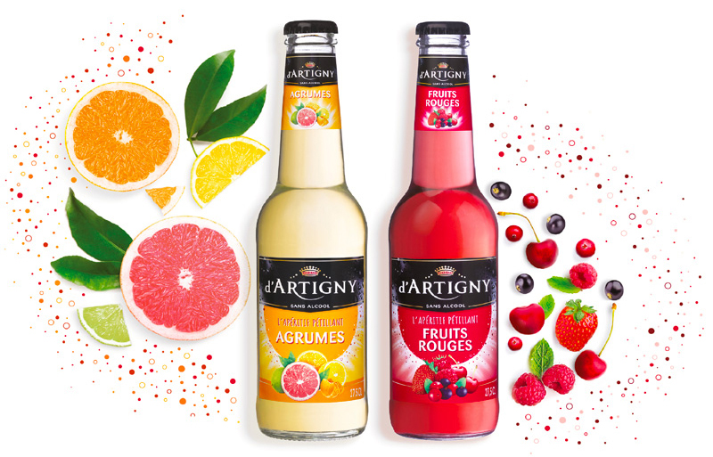 BLAZON / Crossdesign crée l’identité et les packagings de la nouvelle gamme d’apéritifs pétillants de D’ARTIGNY